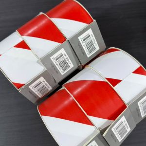 Wholesale 12pcs Floor Marking tape Hazzard Barricade Warning Tape red/white (2inch 50mm x 33meters)