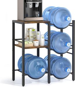 Water Gallon Rack Stand Metal Thickened Heavy Duty For Storage Bucket Additional Layer For Cups/Glasses Water Dispenser Rack Stand