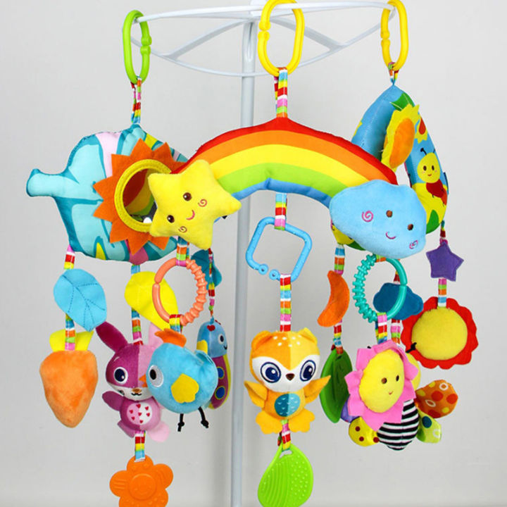 Pickmine Stroller Hanging Toy, Rainbow Car Seat Toys For Babies 