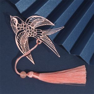 VCH Phong cách Trung Quốc Cổ điển Người yêu sách Lá mơ Văn phòng phẩm học sinh Bút Đánh Dấu đọc sách Trang sách Đánh dấu sách kim loại Đánh dấu sách hoa lá rỗng Đánh dấu trang sách