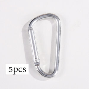 【Outdoors】 พวงกุญแจหัวเข็มขัดนิรภัย carabiner D-type พร้อมตะขอล็อคหัวเข็มขัดอลูมิเนียมอัลลอยด์ ตะขอเหล็ก Camping Equipment