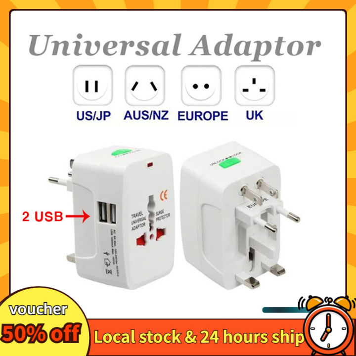 Korjo AU/NZ Travel Power Adapter – EU, Bali, Asia, Middle East, South America – Twin Socket, 12mo Warranty