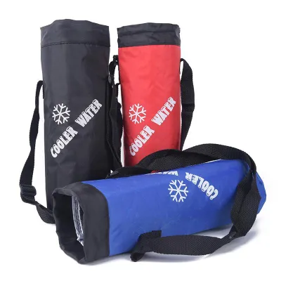 Refreshing Water Bag Drawstring Water Bottle Pouch Insulated Cooler Bag Outdoor Traveling