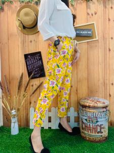 CELANA IMPORT FLOWER TOPCOLOR BAHAN KATUN FIT TO L