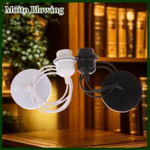 Moito 1 Set Nordic Half Teeth Lampshade Base Vintage E27 Hanging Lamp Holders With 0.8 1 1.2 1.5M Cable Ceiling Lamp Holder Socket