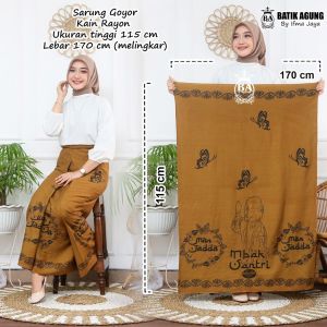Sarung Batik Motif Mbak Santri Manjadda Seragam Warna Pastel
