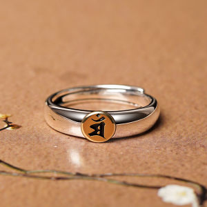 可调节戒指 十二生肖本命佛心咒戒指开口不掉色泰银戒男女S925银情侣指环礼物 Adjustable Ring The Zodiac Destiny Buddha Heart Mantra Ring Opening Does Not Lose Color Thai Silver Ring Men and Women S925 Silver Couple Ring Gift