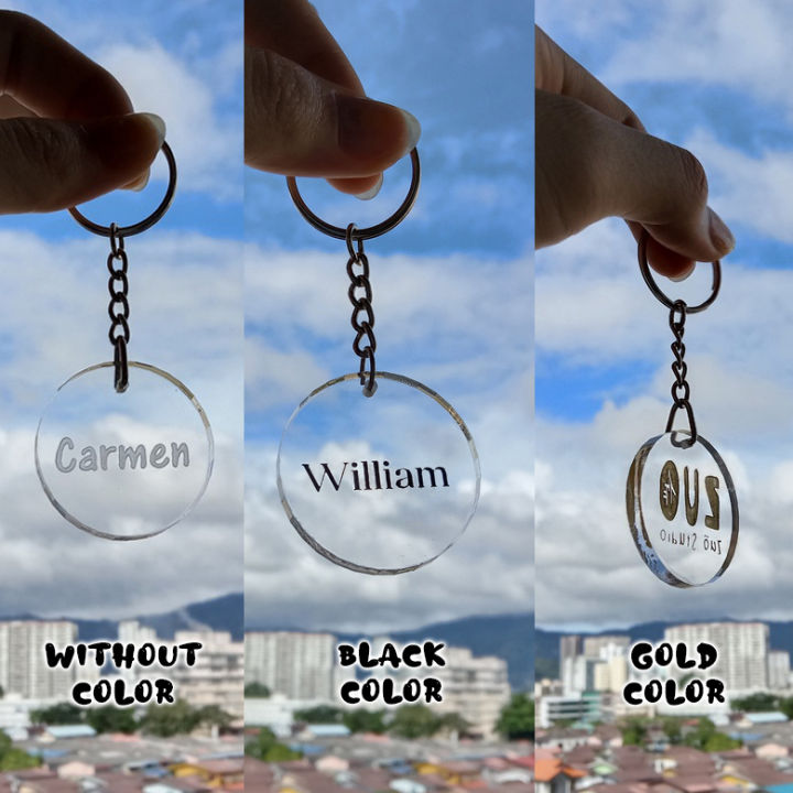 MYC Acrylic Keychains Rantai Kunci Custom Made Name Logo Best ...