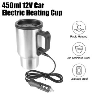 Car Heating Cup 12/24V Water Heater Kettle Electric Coffee Tea Boiling Heated Mug Water Travel kettle For Car