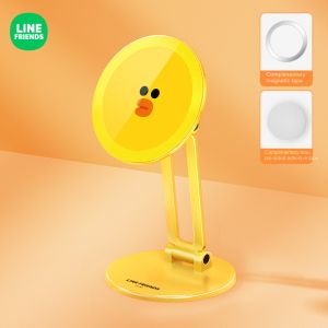 100% Authentic Line Friends Car Phone Holder Magsafe Cell Phone Holder Rotatable & Foldable for Car for Smartphone Car Accessories Birthday Gift LFB16