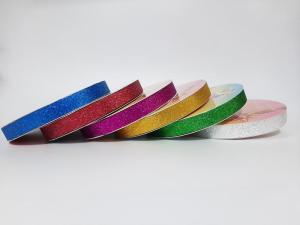 ริบบิ้นกากเพชร เบอร์ 2 ตรา เบญจมาศ (11-12 มิล) ริบบิ้นพับเหรียญ เหรียญโปรยทาน เนื้อไม่นิ่ม Benjamas