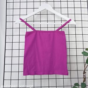 เสื้อสายเดี่ยวครอป เกาะอกมีสาย ใส่เที่ยว ใส่ซับ ผ้ายืดใส่สบาย