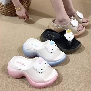[Free Shipping] KT Cat Cartoon Thick-Soled Slippers For Women Summer New Style Cute And Girly Thick-Soled Soft-Soled Sandals
