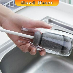 J.D. แปรงฟองน้ำล้างแก้ว แปรงล้างขวด  ด้ามจับขยาย Sponge cup washing brush