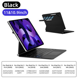 Magic Keyboard Case for iPad Pro 11 12.9 6th 5th 4th Gen Case for iPad 10th Generation 10.9 11th (A16) 11Air 4 Air 5 Tablet Cover With Wireless keyboard