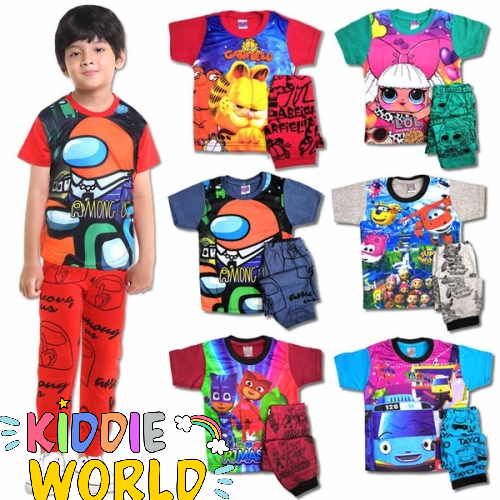 Kids JERSEY Pajamas Part 4 - Random Color. (2-6Y) Pyjamas Sleepwear ...