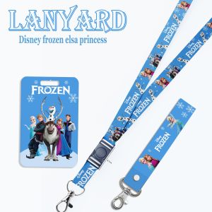 STRAP LANYARD CARD HOLDER Disney Frozen Elsa Princess Tali ID Card Gantungan Kunci Handphone