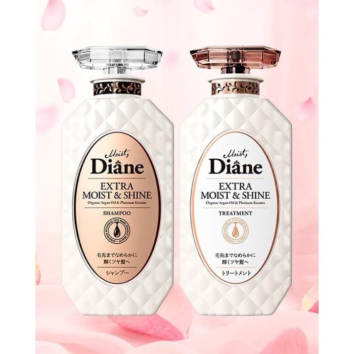 Moist Diane Extra Shine Shampoo Nachfüllpack 330ml – Mit Bio Arganöl & Platin Keratin, Green Tea Set
