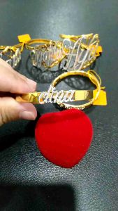 Tempahan Ukiran Nama di Emas 916 bangle
