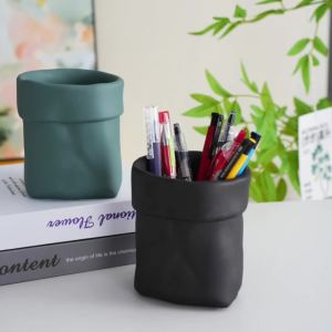 กระเป๋าผ้าแฟชั่นน่ารักสร้างสรรค์ ที่ใส่ปากกา สำหรับนักเรียนในหอพัก กล่องเก็บเครื่องเขียนขนาดใหญ่ ถังเก็บของตกแต่ง