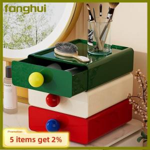 fanghui Desktop Storage Drawer Stackable Pull Out Storage Boxes Color Contrast Drawer Organizer Office Sundries Stationery Storage Case