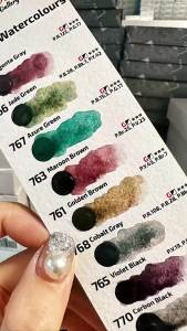 ROSA New 10-color Precipitation Watercolor 2.5ML/color Solid Master Watercolor Pigment Student Artist Painting Supplies