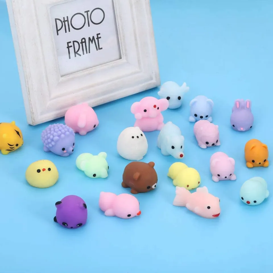 COD*Mochi Animals Stress Toys 24 Pcs Glow in The Dark Mochi
