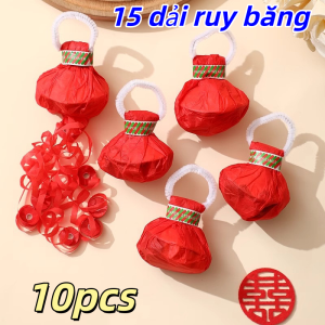 🎊 <KKT >Tay ném 15/30 dải băng đám cưới đám cưới đám cưới trang trí bầu không khí sinh nhật đạo cụ kéo hoa