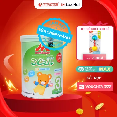 Sữa Morinaga Số 3 Cho Bé Tăng Cường Sức Đề Kháng Phát Triển Trí Não Thị Giác Vị Vani Trên 3 Tuổi 850g - Bibo Mart