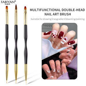 3pcs/set Double-ended Nail Art Liner Brush And Painted Pen Set Ultra-thin Line Flowers Drawing Pen UV Gel Brushes Painting 3D Tips Manicure Tools
