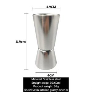 Double Spirit Jigger Measuring Jigger Stainless Steel Jigger Measuring Cup Party Bar Club Accessory