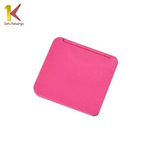 Satu Keluarga Kaca Lipat 2 Sisi Persegi Polos C1138 Kaca Makeup Portable Cermin Saku Travel Size