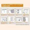 PVC sliding partition wall accordion Folding Door temporary door for room plastic foldable partition wall panel. 