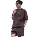 Authentic imported New style Double Thread ESSENTIALS Flocking Short Sleeve T-shirt Pure Cotton Loose Men's And Women's Fear Of God Couple Bottoming Shirt Trend Versatile. 