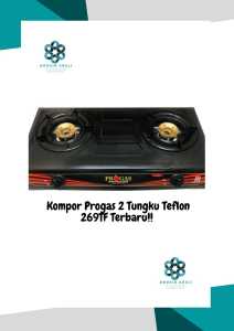 Kompor Progas / Kompor Progas 2 Tungku Teflon 269TF Terbaru!!