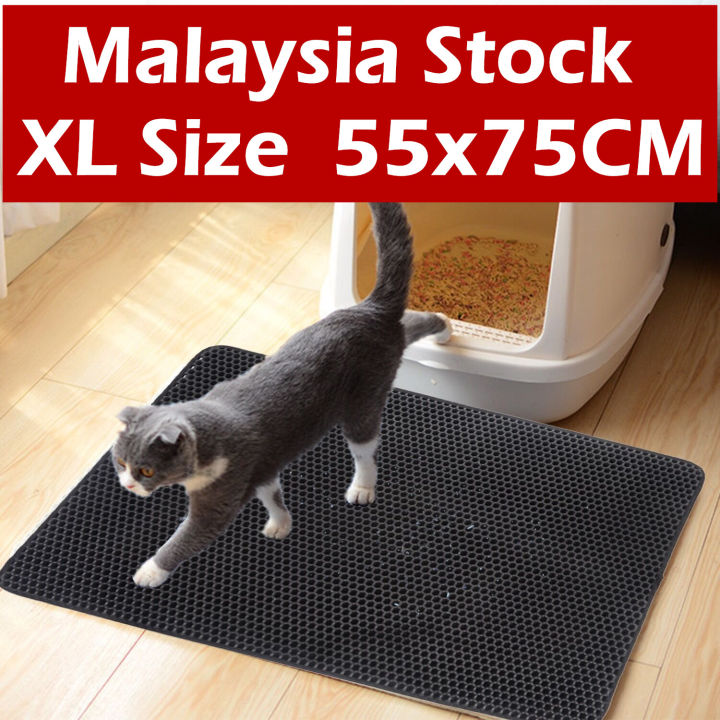 READY STOCK Double Layer Cat Litter Mat Waterproof Trapping Mat