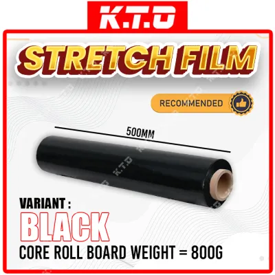 1 Roll Black / Clear Stretch Film Shrink Wrap Plastic Packaging 500MM x 3KG / Plastik Balut / 包装膜