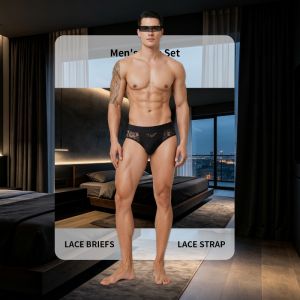 CMENIN ADANNU 2Pcs Popular Nylon Jockstrap Underwear Man Brief Soft Slip Mens Panties Briefs Men Underpants Top Lace-up lingerie set AD408+AD424