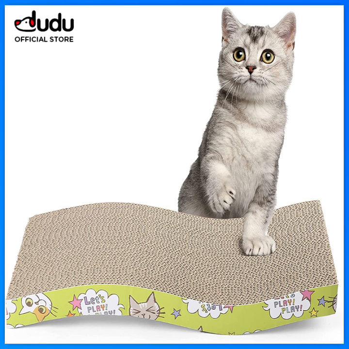 DUDU Pet Cat Scratcher Cardboard Cat Scratch Pad with Premium