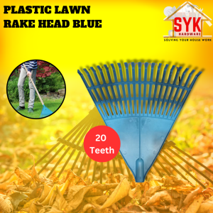 SYK Plastic Lawn Rake Head Gardening Tools Kepala Pencakar Rumput Sapu Daun Sampah Cakar Rumput Plastik