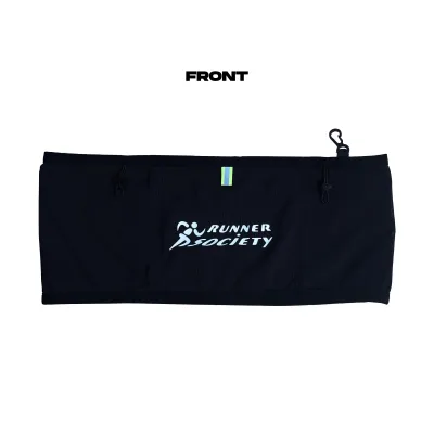 Running Belt Runner Society Runmount Sabuk lari/Tas Pinggang/Tas lari Hitam/Tas Multifungsi/Tas Modis Olahraga tas lari