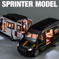 1:24ล้อแม็กรถบัส Sprinter MPV Van ล้อแม็กรถของเล่น D Iecast MPV รุ่นแสงเสียงดึงกลับเด็กของขวัญเด็กสำหรับของเล่น. 