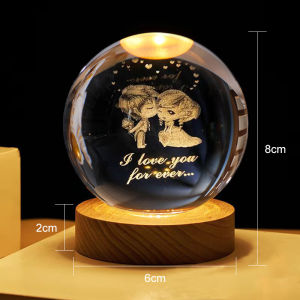 Astronaut Glowing Crystal Clear Glass Ball đèn trang trí phòng ngủ quà tặng sinh nhật lưu niệm cho bạn gái
