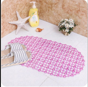 Karpet Kamar Mandi Anti Slip Polkadot Karet Keset Anti Licin Dapur Mat Non-Slip