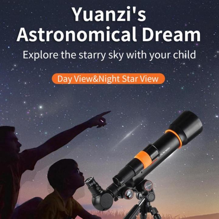 Telescopes 50mm Aperture 360mm Focal Length With 2 Eyepiece Refractor Telescope Easy Assembly