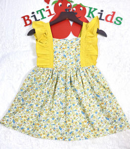 Đầm bé gáiváy trẻ em 2 dây phối bèo cho bé siêu xinhBITIKIDS size 0-8 tuổi.