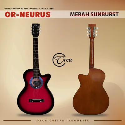 ORCA Gitar Akustik Pemula ( OR - NEURUS ) Model Cutway Senar 6 Steel