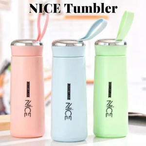 Nice Cup Glass Bottle Tumbler Creative Leakproof Water Cup 400ml Stainless