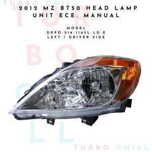 DEPO-216-1165-LD-E 2012 MZ BT50 HEAD LAMP UNIT ECE. MANUAL
