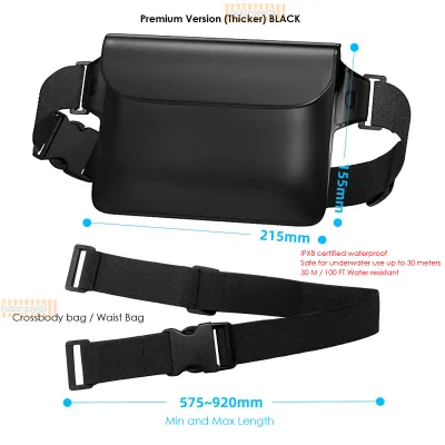 Waterproof Bag Waist ChestStrap Pouch Phone Pouch Fishing Beach Outdoor Pool Sea Under Water Sports